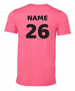 Custom Printed Apparel | Adult Unisex Custom T-Shirt - Pink | St. Patrick Baseball/Softball - SP Baseball Softball - 19209/19212