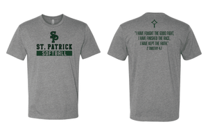 Custom Printed Apparel | Adult Unisex Custom T-Shirt | St. Patrick Baseball/Softball - SP Baseball Softball - 19209/19212