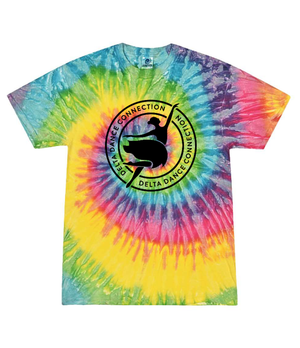 Custom Printed Apparel | Adult Unisex Custom T-Shirt - Tie Dye | Delta Dance Connection - Company Team - DDC - 19305