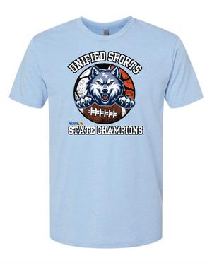 Custom Printed Apparel | Adult Unisex Custom T-Shirt | Unified State Champs - Unified Sports State Champs - 19186