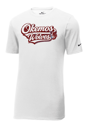 Custom Printed Apparel | Adult Unisex Custom T-Shirt - White Nike DRI - FIT | Okemos Staff - Okemos Staff S26 - 19087