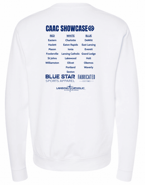 Custom Printed Apparel | Adult Unisex Custom White Crewneck | CAAC Event - Block Letter Design - CAAC Event - 19394