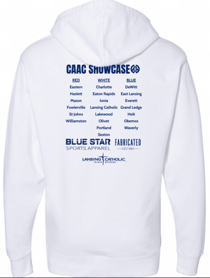 Custom Printed Apparel | Adult Unisex Custom White Hoodie | CAAC Event - Bubble Letter Design - CAAC Event - 19394