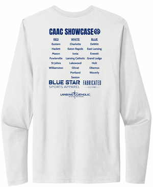 Custom Printed Apparel | Adult Unisex Custom White Long Sleeve T-Shirt | CAAC Event - Bubble Letter Design - CAAC Event - 19394