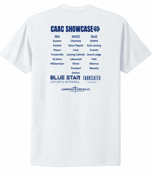Custom Printed Apparel | Adult Unisex Custom White T-Shirt | CAAC Event - Block Letter Design - CAAC Event - 19394