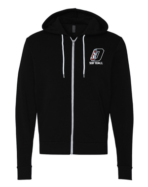 Custom Printed Apparel | Adult Unisex Custom Zip Up Hoodie | Okemos Softball - OHS Softball - 19026