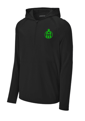 Custom Printed Apparel | Adult Unisex Half Zip Hooded Jacket - Black | REACH Athletics - Reach Athletics OD