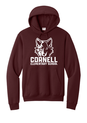 Custom Printed Apparel | Adult Unisex Hoodie - Maroon | Cornell Elementary Spirit Wear - Cornell Elementary