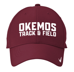 Custom Printed Apparel | Adult Unisex Nike Legacy Cap - Maroon | Okemos Track & Field 2026 - Okemos Track & Field 26 - 19165