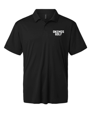 Custom Printed Apparel | Adult Unisex Performance Polo - Black | Okemos Golf - Okemos Golf - 19111