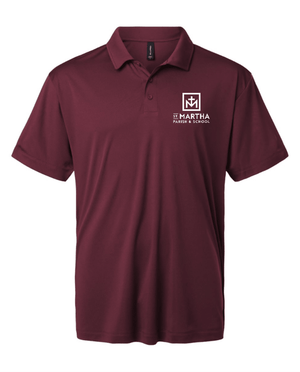 Custom Printed Apparel | Adult Unisex Polo - Maroon | St. Martha School Spirit Wear - St. Martha OD
