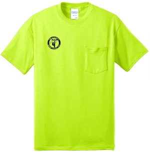 Custom Printed Apparel | Adult Unisex T-Shirt - Pocket - Safety Green | Tri-County IBEW Local 876 - Tri-County IBEW Local 876