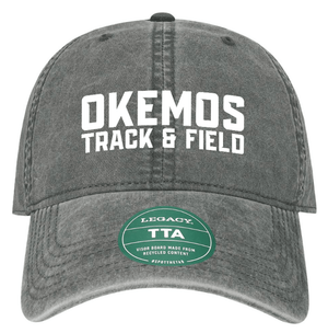 Custom Printed Apparel | Adult Unisex Twill Cap - Grey | Okemos Track & Field 2026 - Okemos Track & Field 26 - 19165