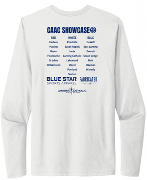 Custom Printed Apparel | Adult Unisex White Long Sleeve T-Shirt | CAAC Event - Block Letter Design - CAAC Event - 19394