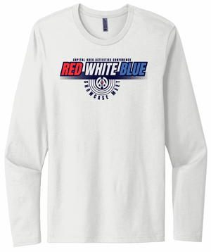 Custom Printed Apparel | Adult Unisex White Long Sleeve T-Shirt | CAAC Event - Block Letter Design - CAAC Event - 19394