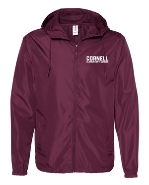 Custom Printed Apparel | Adult Unisex Windbreaker Jacket | Cornell Elementary Spirit Wear - Cornell Elementary