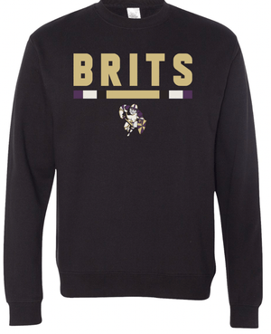 Custom Apparel - Screen Printing - Albion Football - Black Adult Midweight Crewneck Sweatshirt - Crewneck Sweatshirt - Albion Football Pre Holiday Shop - 16808