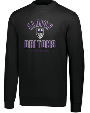 Custom Printed Apparel | Albion Football Fall 2025 - Black Fleece Crewneck Sweatshirt - Albion Football Fall 2025 - 18291