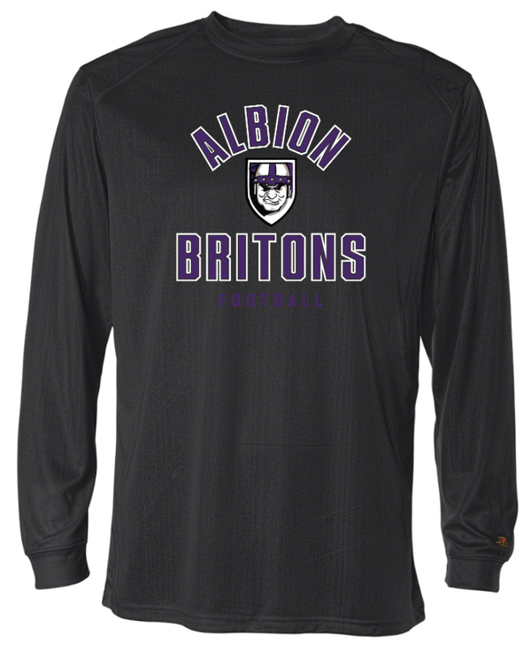 Custom Printed Apparel | Albion Football Fall 2025 - Black Long Sleeve T-Shirt - Albion Football Fall 2025 - 18291
