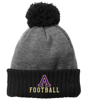 Custom Printed Apparel | Albion Football Fall 2025 - Black/Heather Grey Cuffed Beanie - Albion Football Fall 2025 - 18291