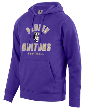 Custom Printed Apparel | Albion Football Fall 2025 - Purple Fleece Hooded Sweatshirt - Albion Football Fall 2025 - 18291