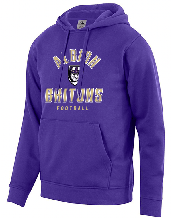 Custom Printed Apparel | Albion Football Fall 2025 - Purple Fleece Hooded Sweatshirt - Albion Football Fall 2025 - 18291