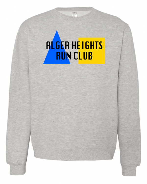 Custom Apparel - Screen Printing - Alger Heights Run Club - Midweight Crewneck Sweatshirt - Alger Heights Run Club - 16013