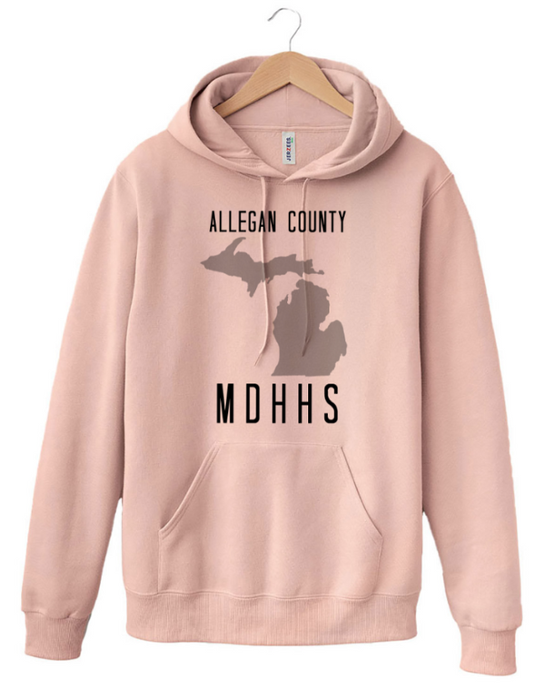 MDHHS Gear - Allegan & Barry Co. -- Premium Hooded Sweatshirt- State Design - (Multiple Colors Available)