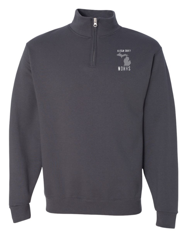 MDHHS Gear - Allegan & Barry Co. - Quarter Zip Sweatshirt --State Design (Multiple Colors Available)