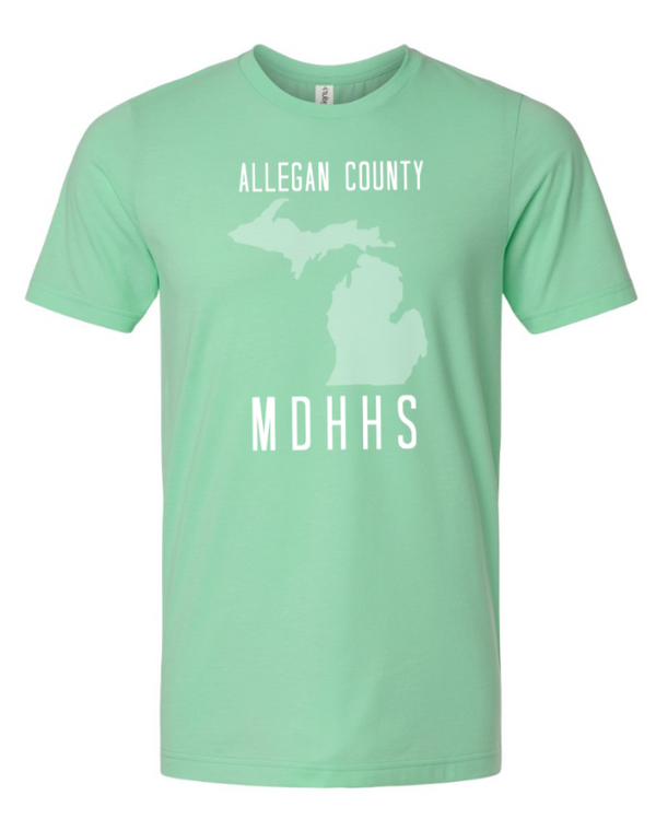 MDHHS Gear - Allegan & Barry Co. -- Adult Unisex Tee - State Design - (Multiple Colors Available)