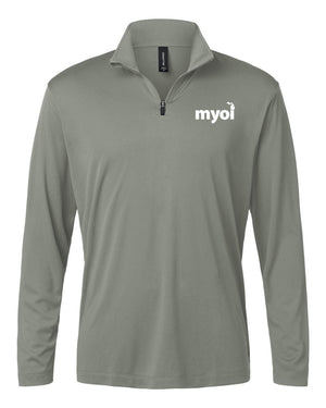MYOI Allegan/Barry Fall Fundraiser Quarter Zip Greystone front view