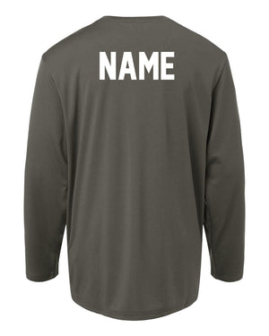 CHAP Chariots Basketball Long Sleeve Charcoal back view