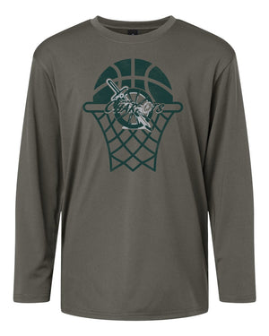 CHAP Chariots Basketball Long Sleeve Charcoal front view