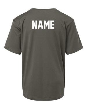 CHAP Chariots Basketball T-Shirt Charcoal back view