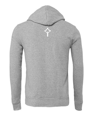 St. Patrick Basketball 2026 Hoodie Athletic Heather back view