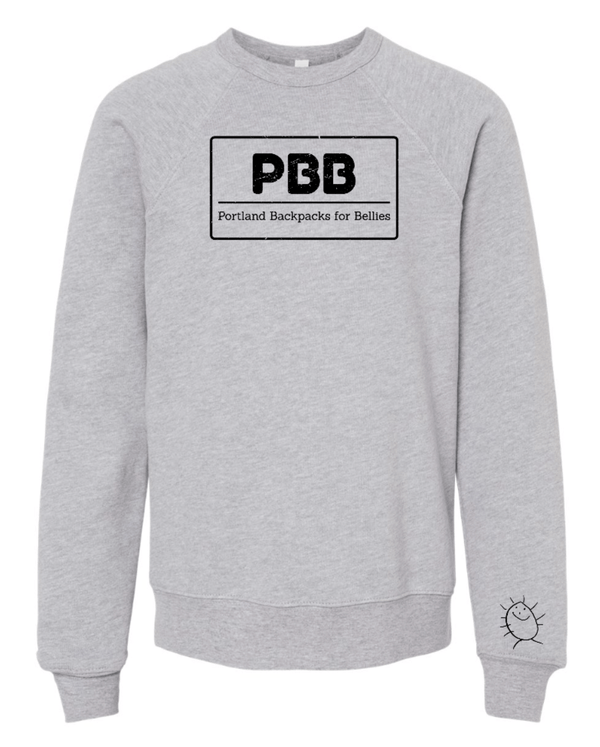 Custom Apparel - Screen Printing - Backpacks for Bellies - Youth Crewneck - Backpacks for Bellies - 15331