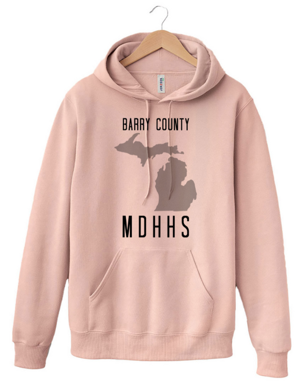 MDHHS Gear - Allegan & Barry Co. -- Premium Hooded Sweatshirt- State Design - (Multiple Colors Available)