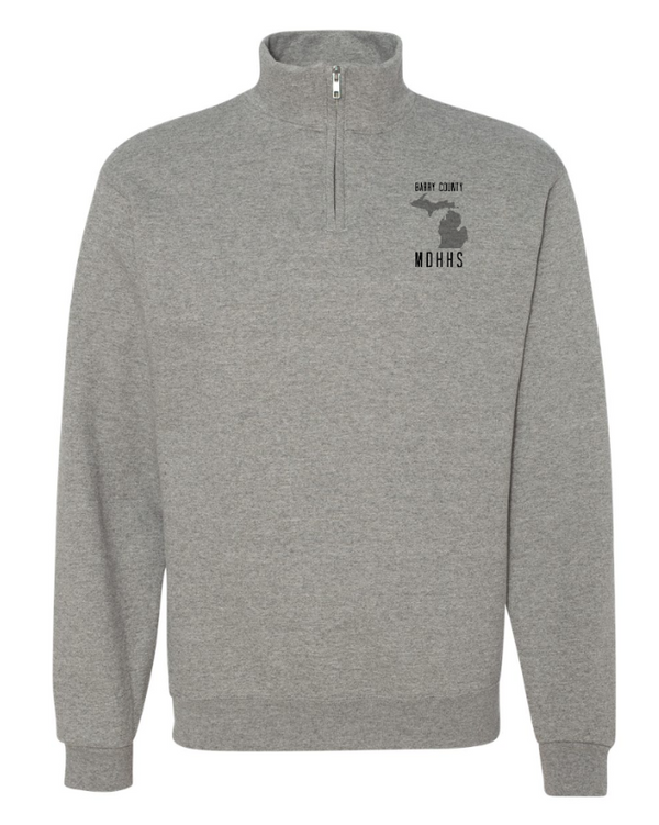 MDHHS Gear - Allegan & Barry Co. - Quarter Zip Sweatshirt --State Design (Multiple Colors Available)