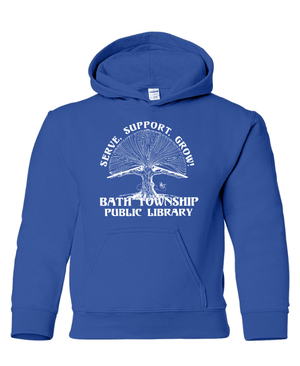 Custom Apparel - Screen Printing - Bath Township Public Library - Youth Heavy Blend Hooded Sweatshirt - Bath Township Public Library - 16885