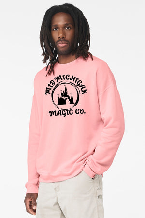 Mid-Michigan Magic Company Crewneck Pink front view
