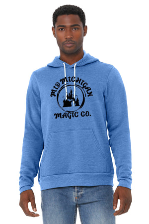 Mid-Michigan Magic Company Hoodie Heather Columbia Blue front view