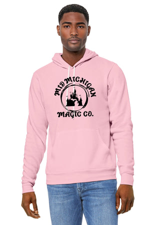Mid-Michigan Magic Company Hoodie Pink front view