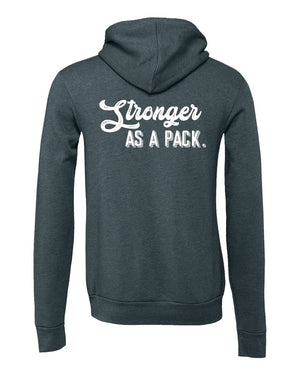 Okemos Fall Staff Shop Hoodie Heather Slate back view