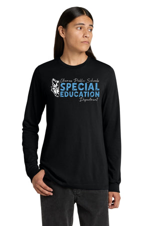 Okemos Special Education Apparel Long Sleeve Black front view