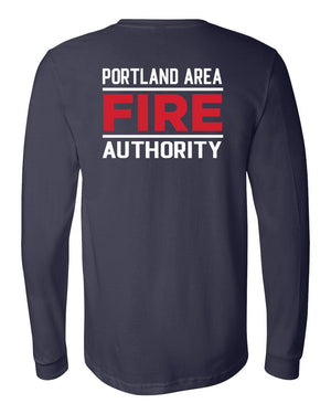 Portland Fire Department Long Sleeve Navy back view