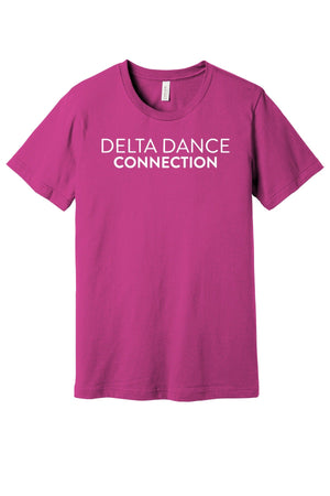 Delta Dance Connection - General T-Shirt Berry front view
