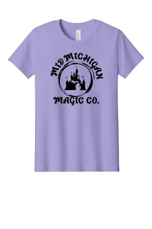 Mid-Michigan Magic Company T-Shirt Dark Lavender front view