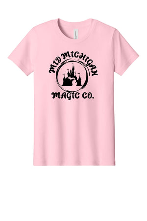 Mid-Michigan Magic Company T-Shirt Pink front view