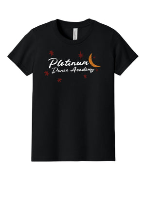 Platinum Dance Academy T-Shirt Black front view