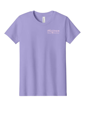 Platinum Dance Academy T-Shirt Dark Lavender front view